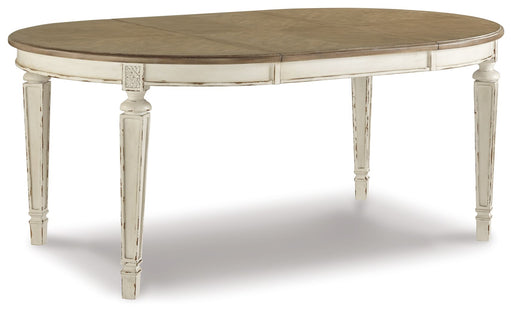 Realyn - Oval Dining Room Extension Table - Chipped White - R&R Furniture Gallery (Fountain Valley, CA)