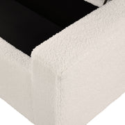 Textured Boucle Ottoman Bench With Hinged Lid For Seating And Storage - Beige - R&R Furniture Gallery (Fountain Valley, CA)