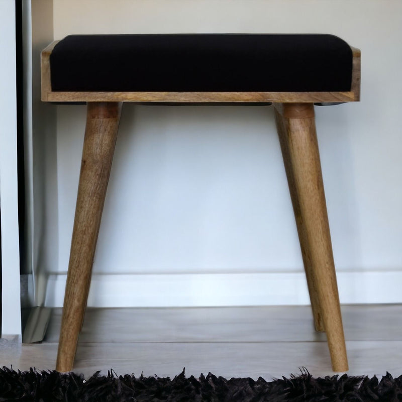Tray Style Footstool - Black - R&R Furniture Gallery (Fountain Valley, CA)
