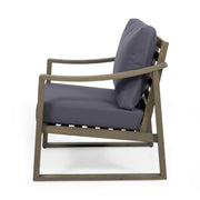 Noble House Samwell outdoor club arm chair with cushioned seat and backrest, ideal for patio or garden seating.