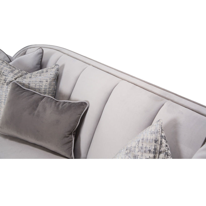 Roxbury Park - Velvet Sofa - Steel / Slate - R&R Furniture Gallery (Fountain Valley, CA)