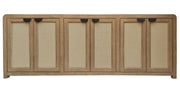 Escape - Console With Reversible Panel Doors - Glazed Natural Oak / Natural Cane - R&R Furniture Gallery (Fountain Valley, CA)