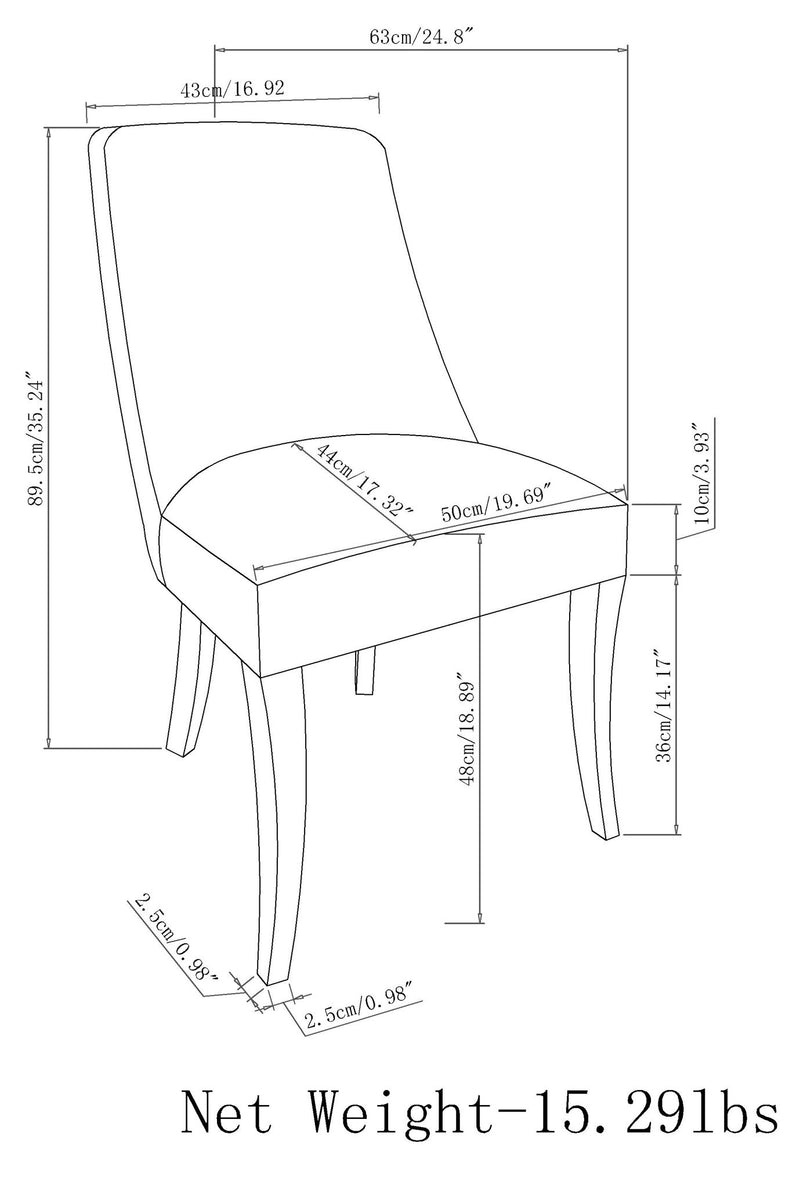 Walden - Deluxe Dining Chair (Set of 2) - Slate Gray - R&R Furniture Gallery (Fountain Valley, CA)
