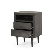 Nystrom - Mid Century Modern 2 Drawer Nightstand - R&R Furniture Gallery (Fountain Valley, CA)