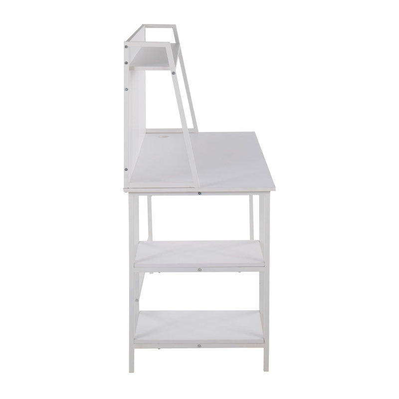 Lumi Source Geo lift top desk with contemporary design, featuring a spacious desktop and sleek modern style for home office use.