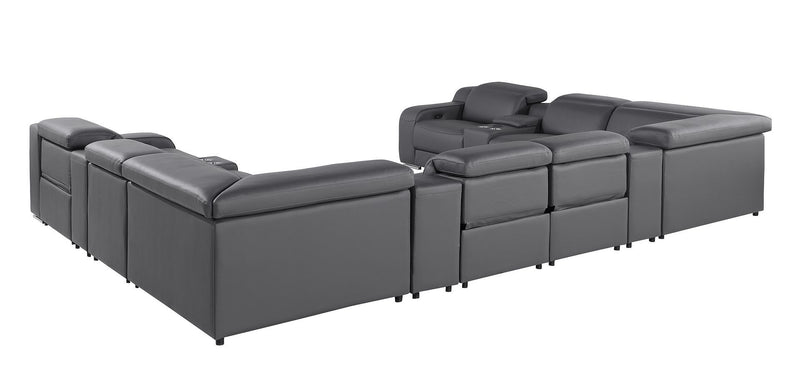 1116 - 12-Piece U-Shaped Sectional Sofa In With 4 Power Recliners & Power Headrests