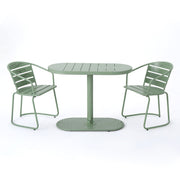 3 Piece Elegant Outdoor Bistro Set With 2 Chairs And Oval Table - R&R Furniture Gallery (Fountain Valley, CA)