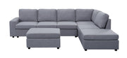 Marley - 7 Seat Reversible Modular Sectional Sofa With Ottoman - R&R Furniture Gallery (Fountain Valley, CA)