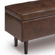 Shay - Large Square Coffee Table Storage Ottoman Mid-Century Style - R&R Furniture Gallery (Fountain Valley, CA)
