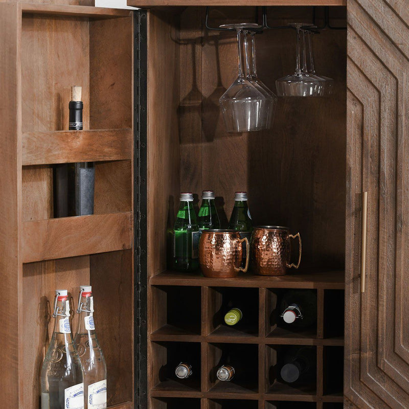 Holmes - Bar Cabinet - Artisan Brown - R&R Furniture Gallery (Fountain Valley, CA)