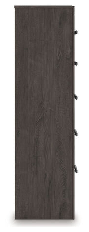 Prendonea - Five Drawer Chest - Charcoal - R&R Furniture Gallery (Fountain Valley, CA)