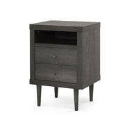 Nystrom - Mid Century Modern 2 Drawer Nightstand - R&R Furniture Gallery (Fountain Valley, CA)