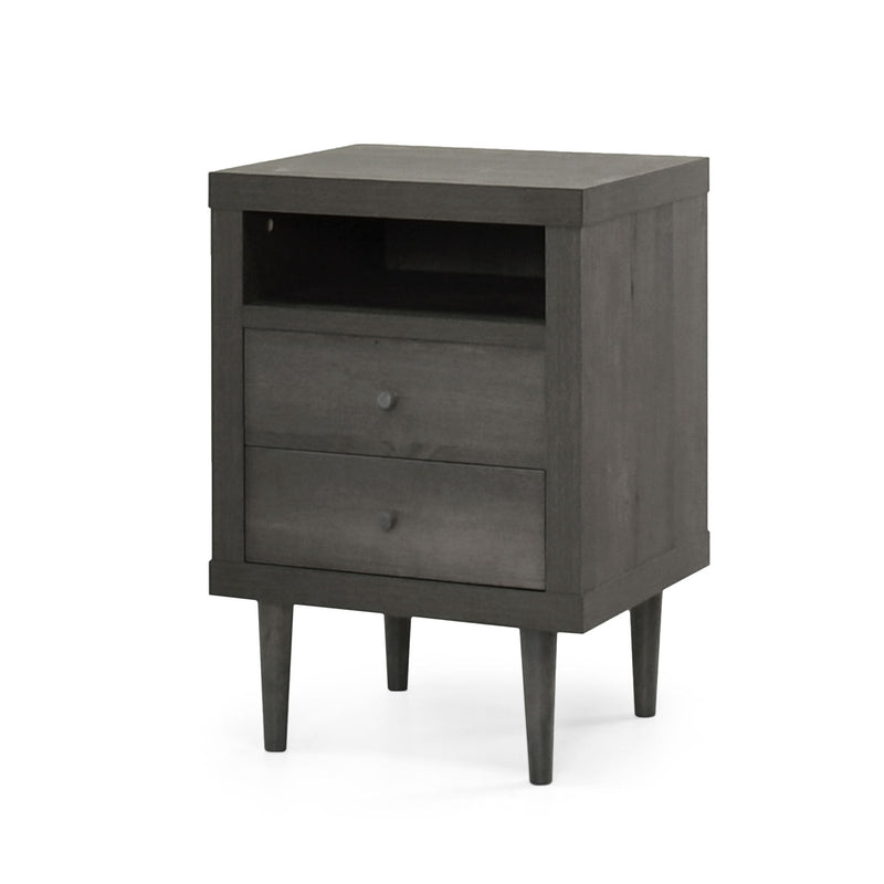 Nystrom - Mid Century Modern 2 Drawer Nightstand - R&R Furniture Gallery (Fountain Valley, CA)