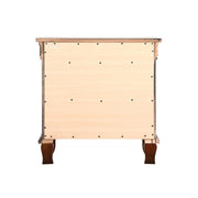 Glory Furniture Triton cappuccino accent nightstand with a sleek design and smooth finish, featuring a single drawer and open shelf.
