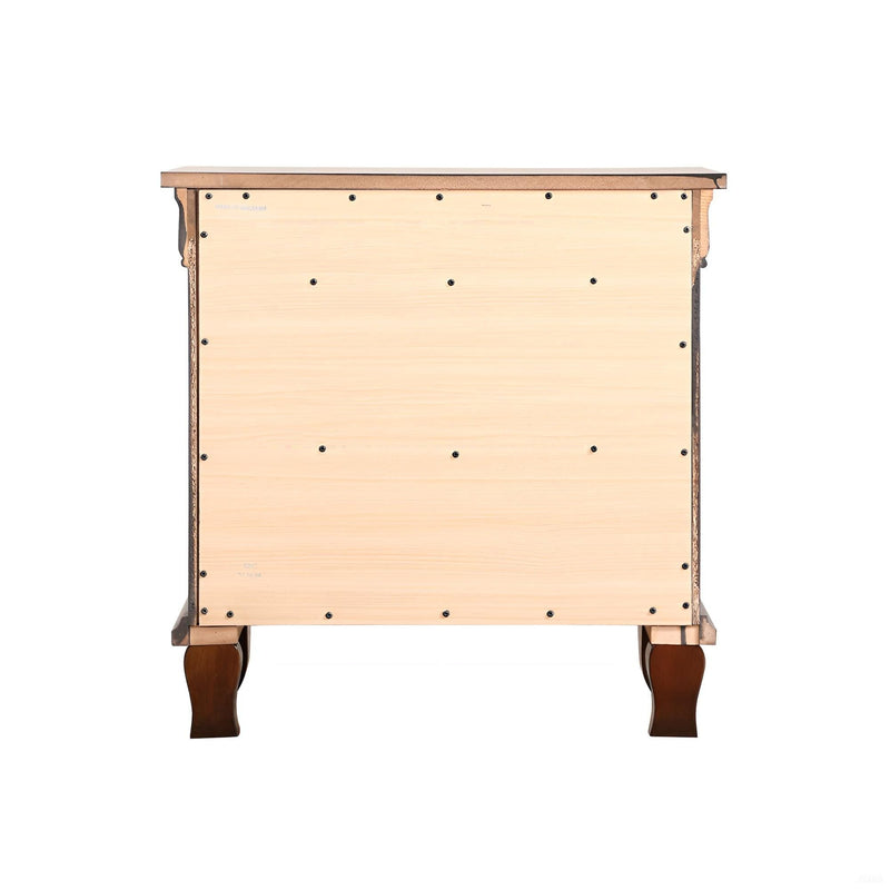 Glory Furniture Triton cappuccino accent nightstand with a sleek design and smooth finish, featuring a single drawer and open shelf.