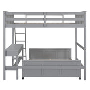 Full Over Full Bunk Bed With Desk - R&R Furniture Gallery (Fountain Valley, CA)