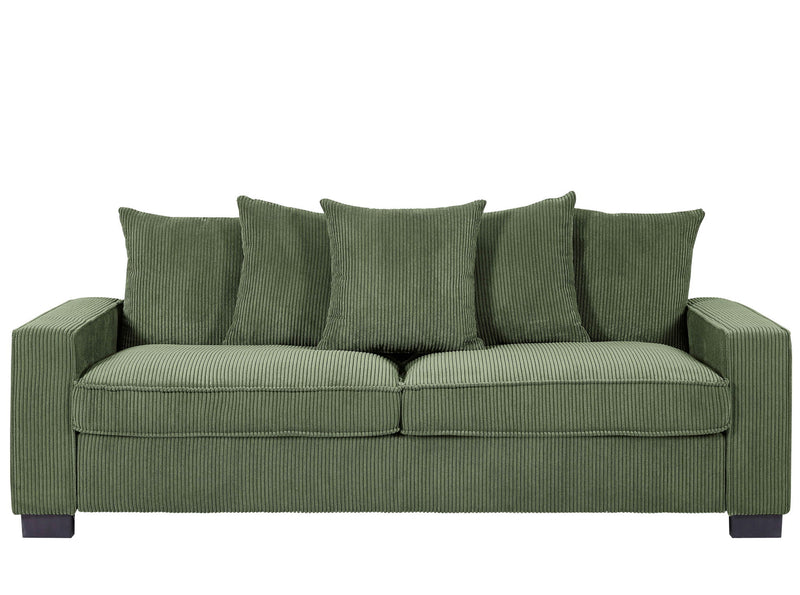 Luxe Sofa With 5 Matching Toss Pillows, Sleek Design, Spacious And Comfortable 3 Seater Couch - R&R Furniture Gallery (Fountain Valley, CA)