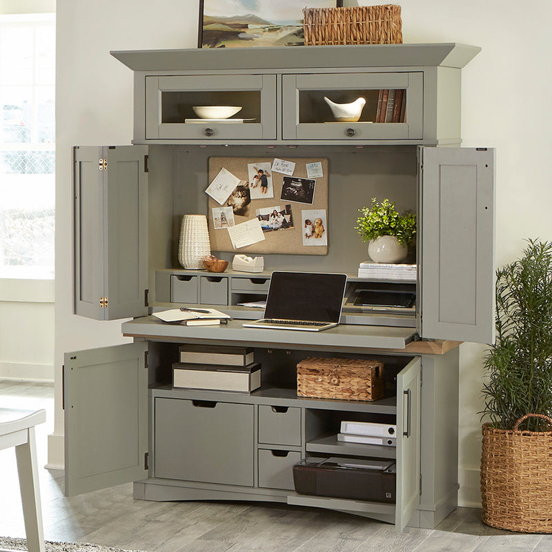 Americana Modern - Workstation with LED Light - R&R Furniture Gallery (Fountain Valley, CA)