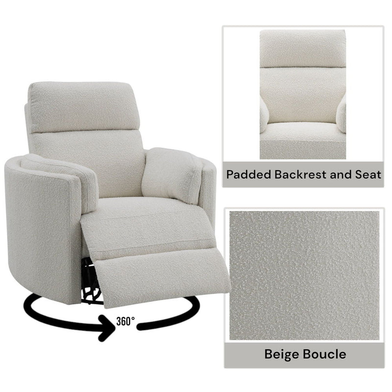 Sagen - Recliner With Swivel & Glider - R&R Furniture Gallery (Fountain Valley, CA)