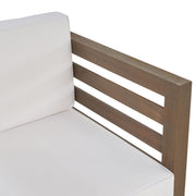 Outdoor Acacia Wood Patio Chair With Fabric Cushion - R&R Furniture Gallery (Fountain Valley, CA)