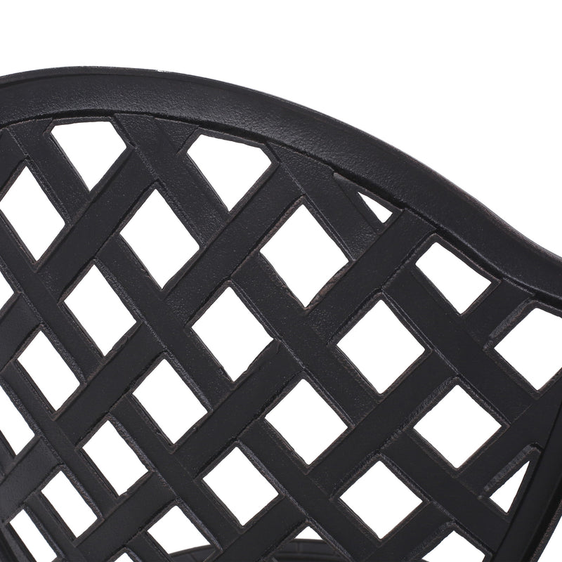 Bono Metal Bistro Set - Black - R&R Furniture Gallery (Fountain Valley, CA)