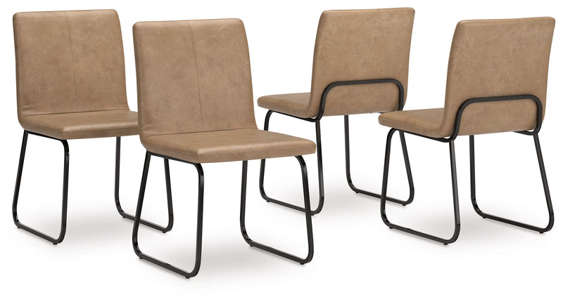 Pharwynn - Dining Upholstered Side Chair (Set of 4) - Toast - R&R Furniture Gallery (Fountain Valley, CA)