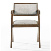 Fern - Modern Walnut and Beige Dining Chair Set of 2 — view 5