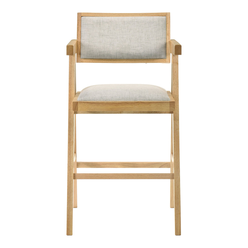 Fern - Modern Natural and Beige Counter Stool Set of 2 — view 4