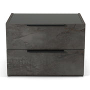 Ferrara - Modern Volcano Oxide Grey Nightstand