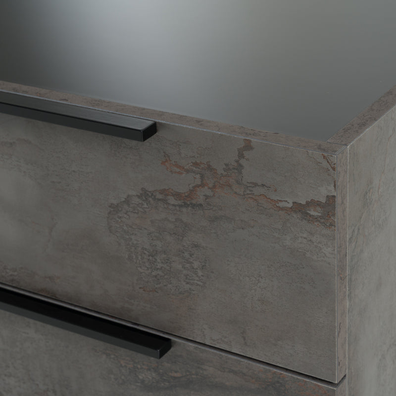 Ferrara - Modern Volcano Oxide Grey Nightstand — view 3