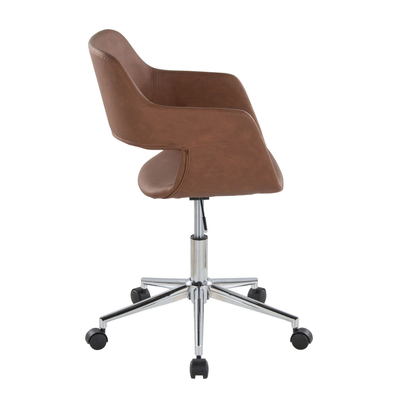 Lumi Source Margarite contemporary office task chair with ergonomic design and adjustable height, suitable for modern desks.