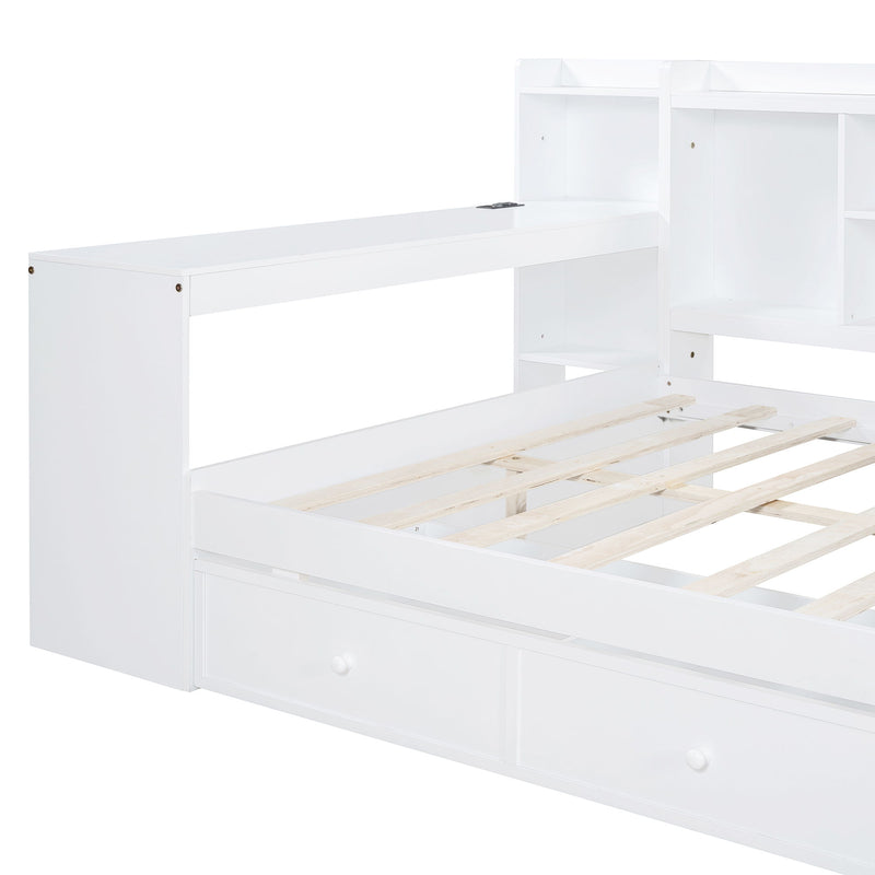 Daybed With 3 Drawers USB Ports And Desk - R&R Furniture Gallery (Fountain Valley, CA)