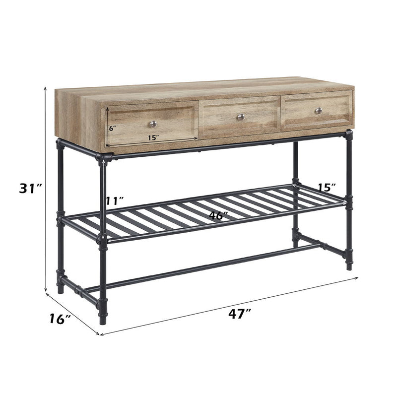 Brantley II - Sofa Table - Oak & Sandy Black - R&R Furniture Gallery (Fountain Valley, CA)