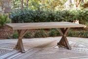 Laguna Heights - Rectangular Dining Table With Umbrella Option - Beige - R&R Furniture Gallery (Fountain Valley, CA)