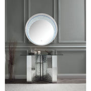 Nysa - 45" X 32" Console Table - Mirrored & Faux Crystals - R&R Furniture Gallery (Fountain Valley, CA)
