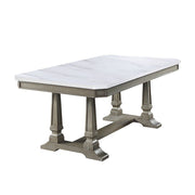 Zumala - Dining Table - Marble Top & Weathered Oak - R&R Furniture Gallery (Fountain Valley, CA)