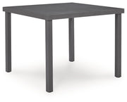 Rocky Creek - Square Dining Table With Umbrella Option - Gray - R&R Furniture Gallery (Fountain Valley, CA)
