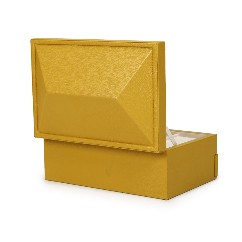 Knox - Vegan Leather Contract-Grade Jewelry Box - Mustard Yellow - R&R Furniture Gallery (Fountain Valley, CA)