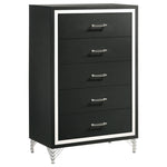 Malcolm - 5 Drawer Bedroom Chest - Black