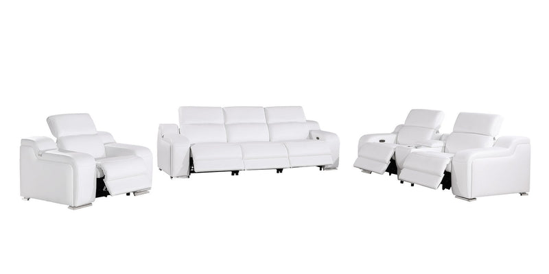1116 - 7-Piece Modular Power Reclining Sofa, Loveseat & Chair Set In With 6 Power Recliners & Power Headrests
