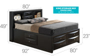 Modern Design Storage Bed With Bookcase Headboard - R&R Furniture Gallery (Fountain Valley, CA)