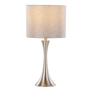 Set of two Lumi Source Lenuxe contemporary modern table lamps with sleek design and neutral-colored shades.