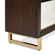 Belmont Place - Media Cabinet - White / Dark Brown - R&R Furniture Gallery (Fountain Valley, CA)