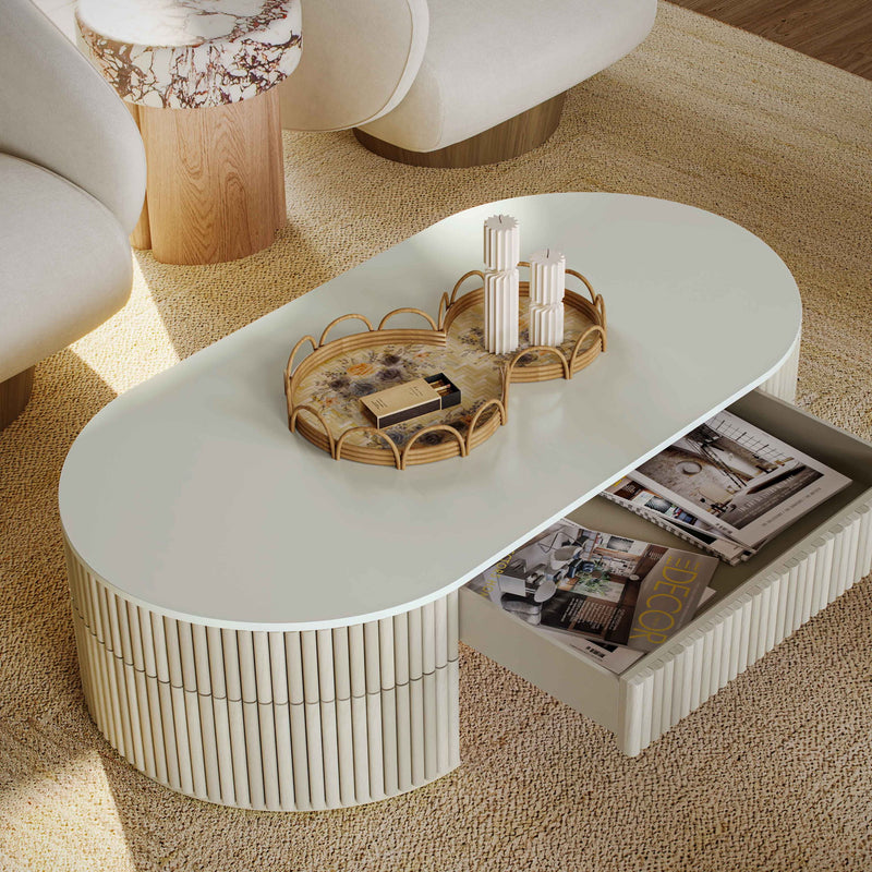 Bella - Oval Coffee Table - R&R Furniture Gallery (Fountain Valley, CA)