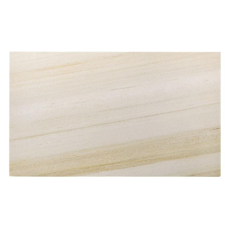 ACME Olinda dining table with a natural marble top, showcasing a sleek wooden base and elegant natural stone surface.