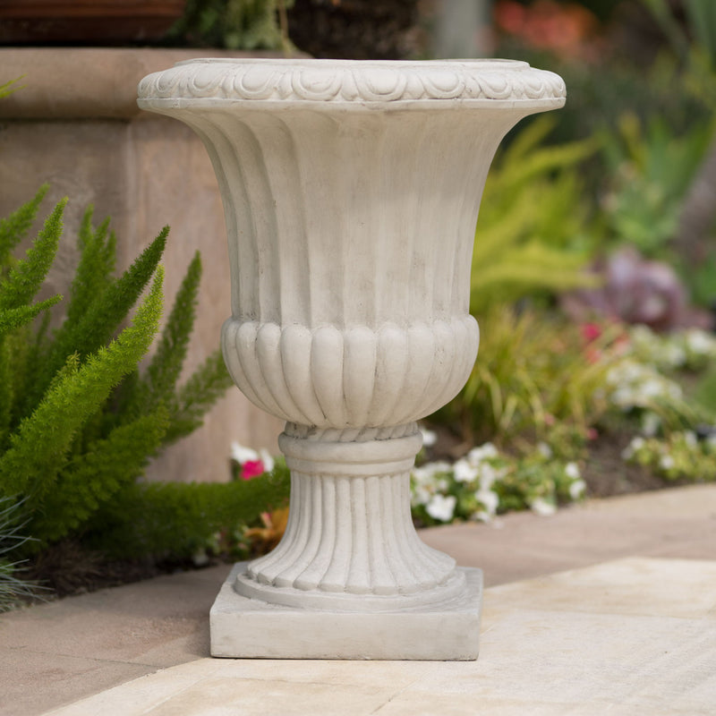 Classic Italian Urn Planter - Antique White - R&R Furniture Gallery (Fountain Valley, CA)