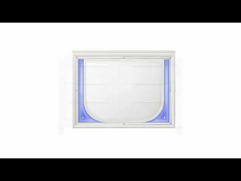 Tarian - Mirror With LED - Pearl White - R&R Furniture Gallery (Fountain Valley, CA)