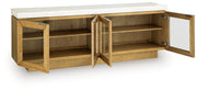 Adanworth - Accent Cabinet - Light Brown / Gray - R&R Furniture Gallery (Fountain Valley, CA)