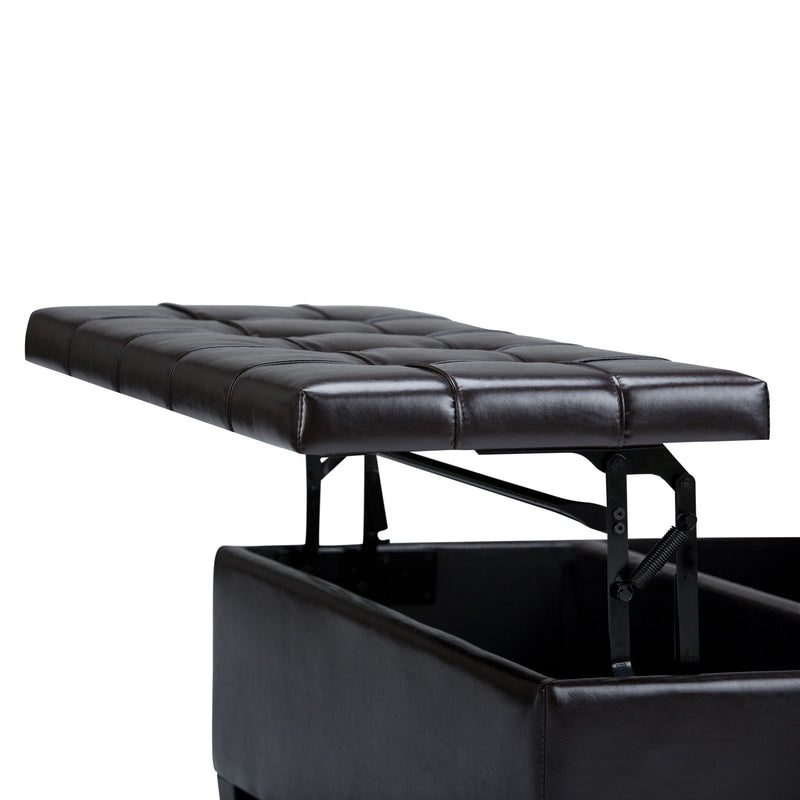 Harrison - Coffee Table Storage Ottoman - Tanners Brown - R&R Furniture Gallery (Fountain Valley, CA)