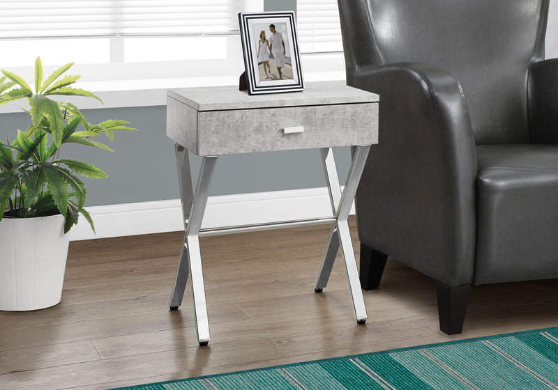 Accent Side X Table, Storage Drawer, Contemporary & Modern - R&R Furniture Gallery (Fountain Valley, CA)